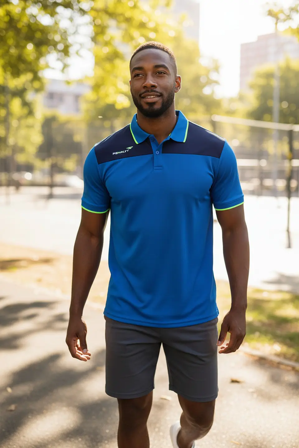 Polera Penalty Polo Br70 Uv Azul 3