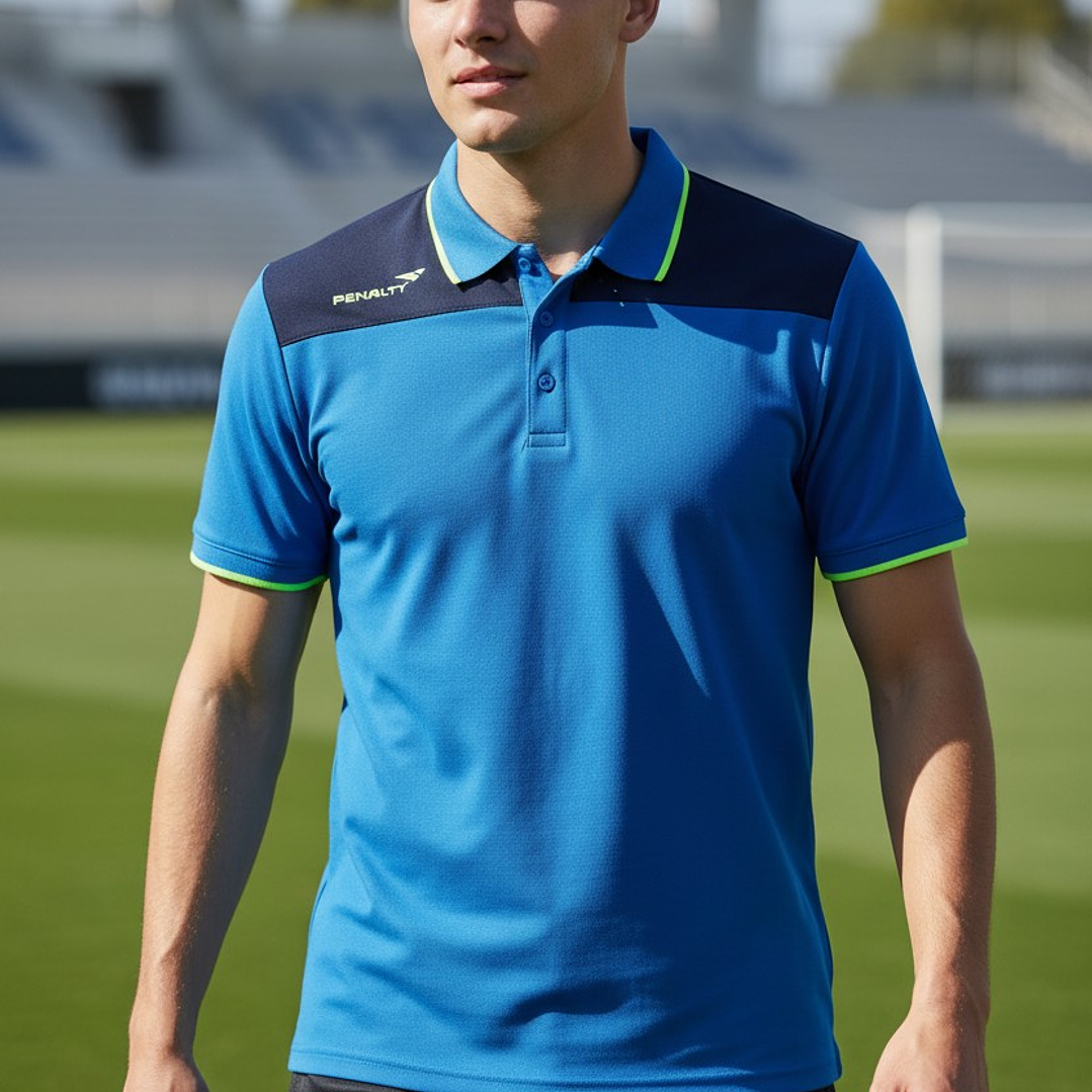 Polera Penalty Polo Br70 Uv Azul 4