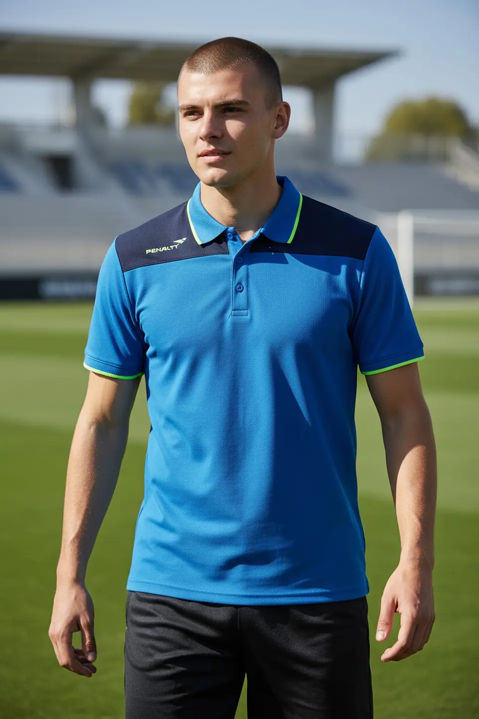 Polera Penalty Polo Br70 Uv Azul 4