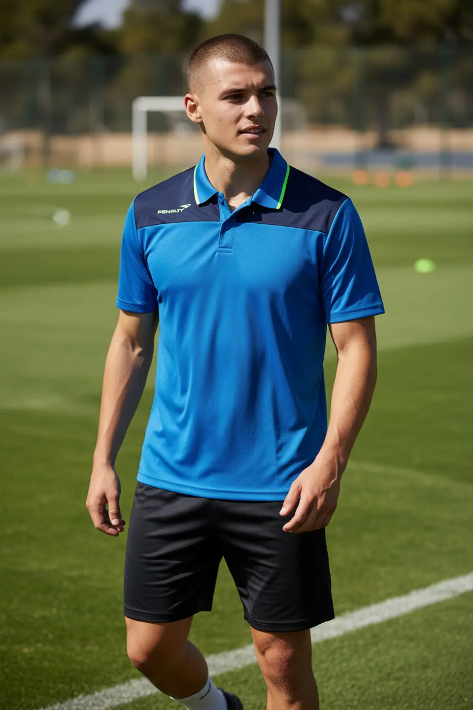 Polera Penalty Polo Br70 Uv Azul 5