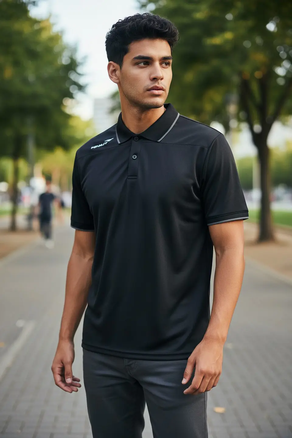 Polera Penalty Polo Br70 UV Negro 4