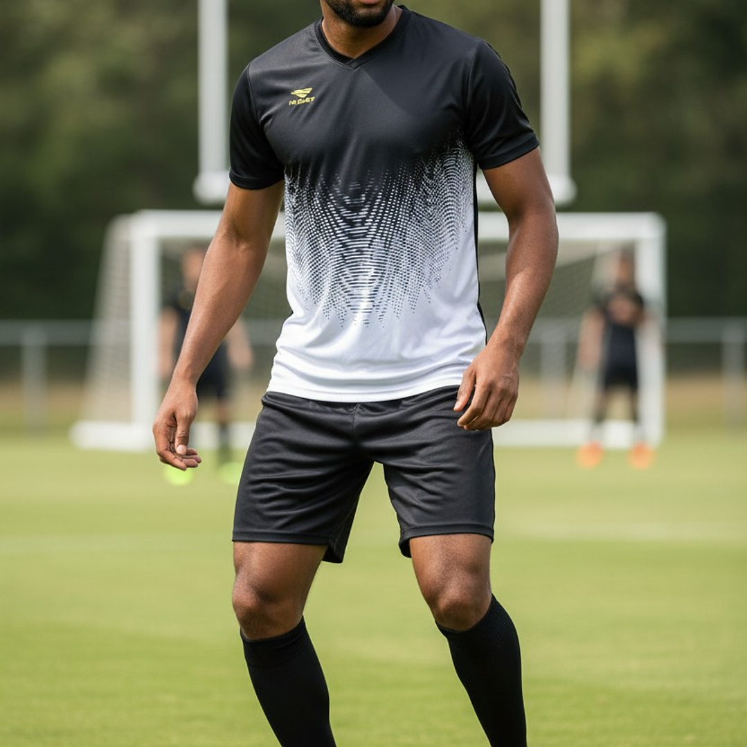 Polera Penalty Prisma Negro Blanco 2