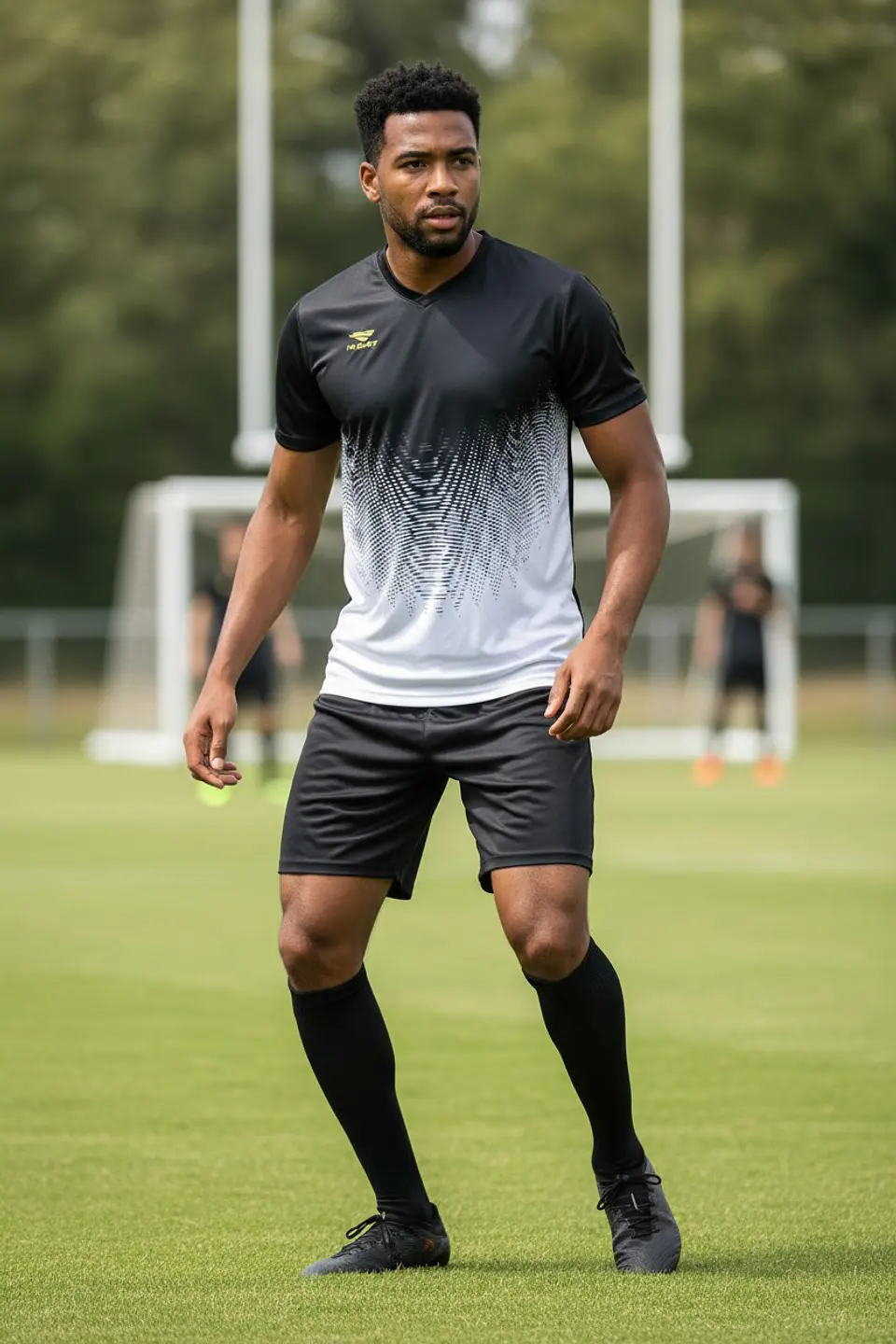 Polera Penalty Prisma Negro Blanco 2
