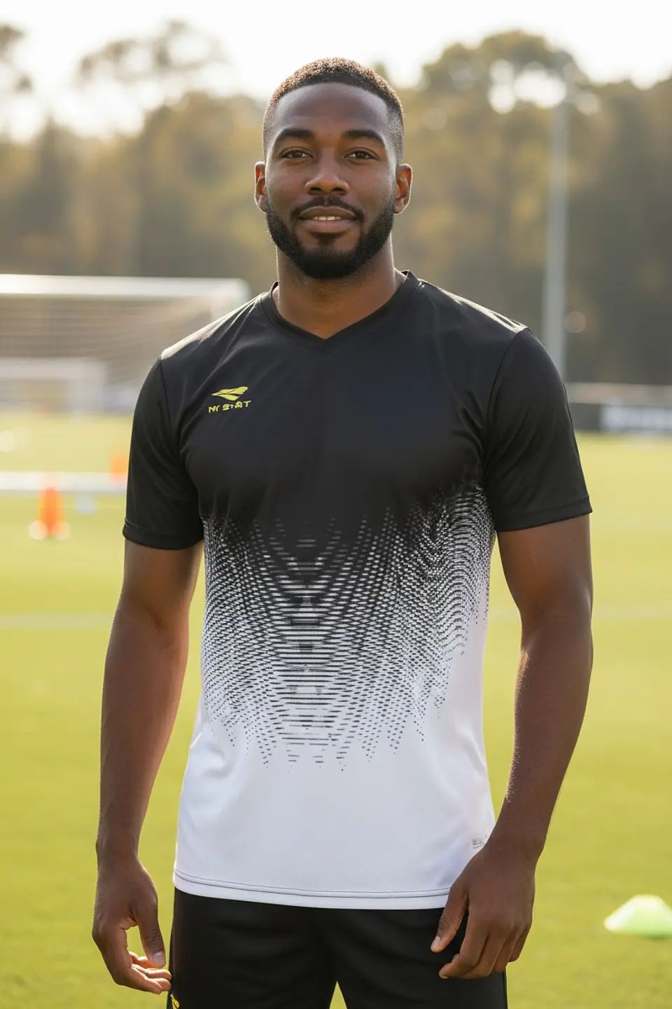 Polera Penalty Prisma Negro Blanco 3