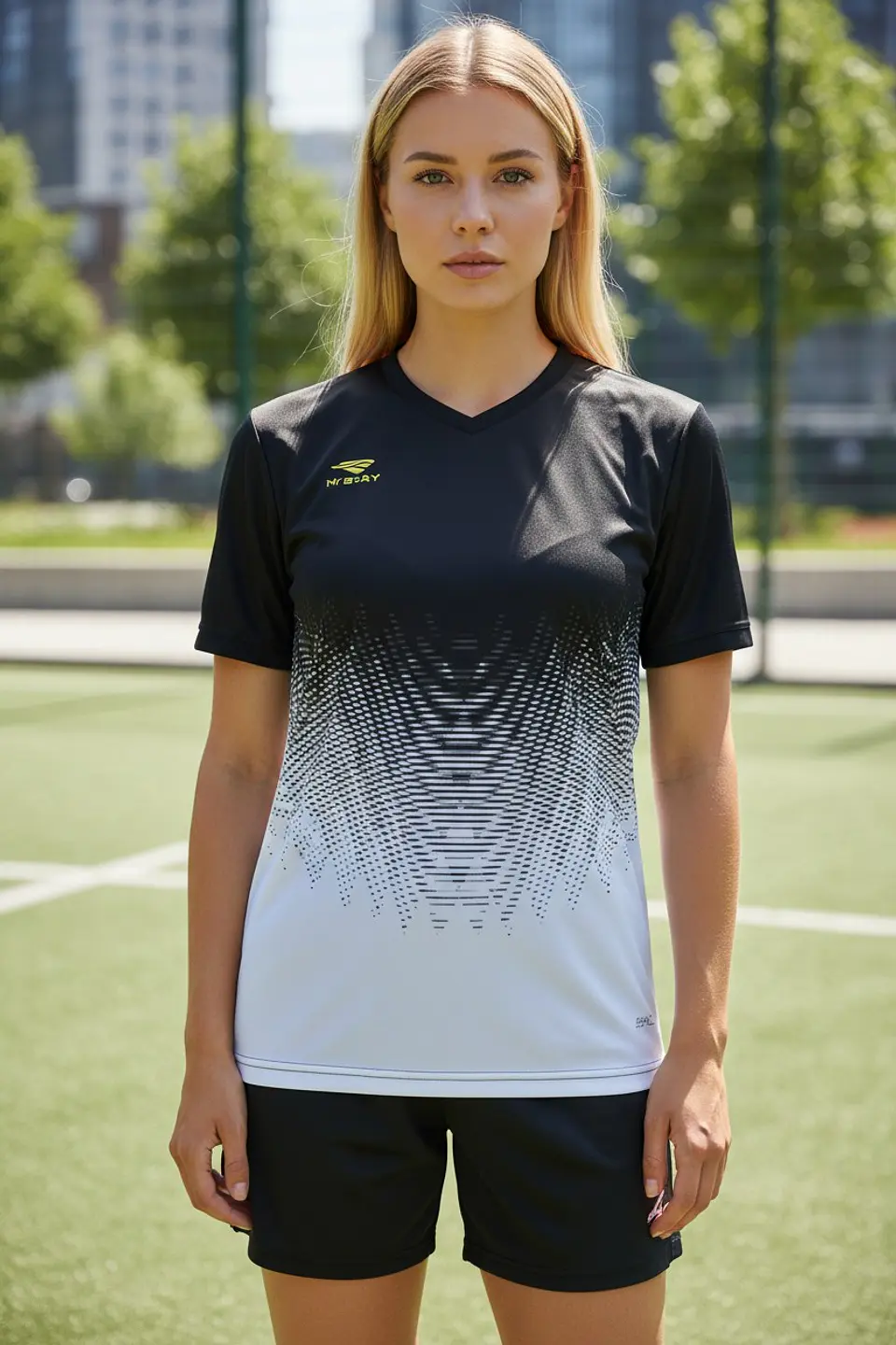 Polera Penalty Prisma Negro Blanco 4
