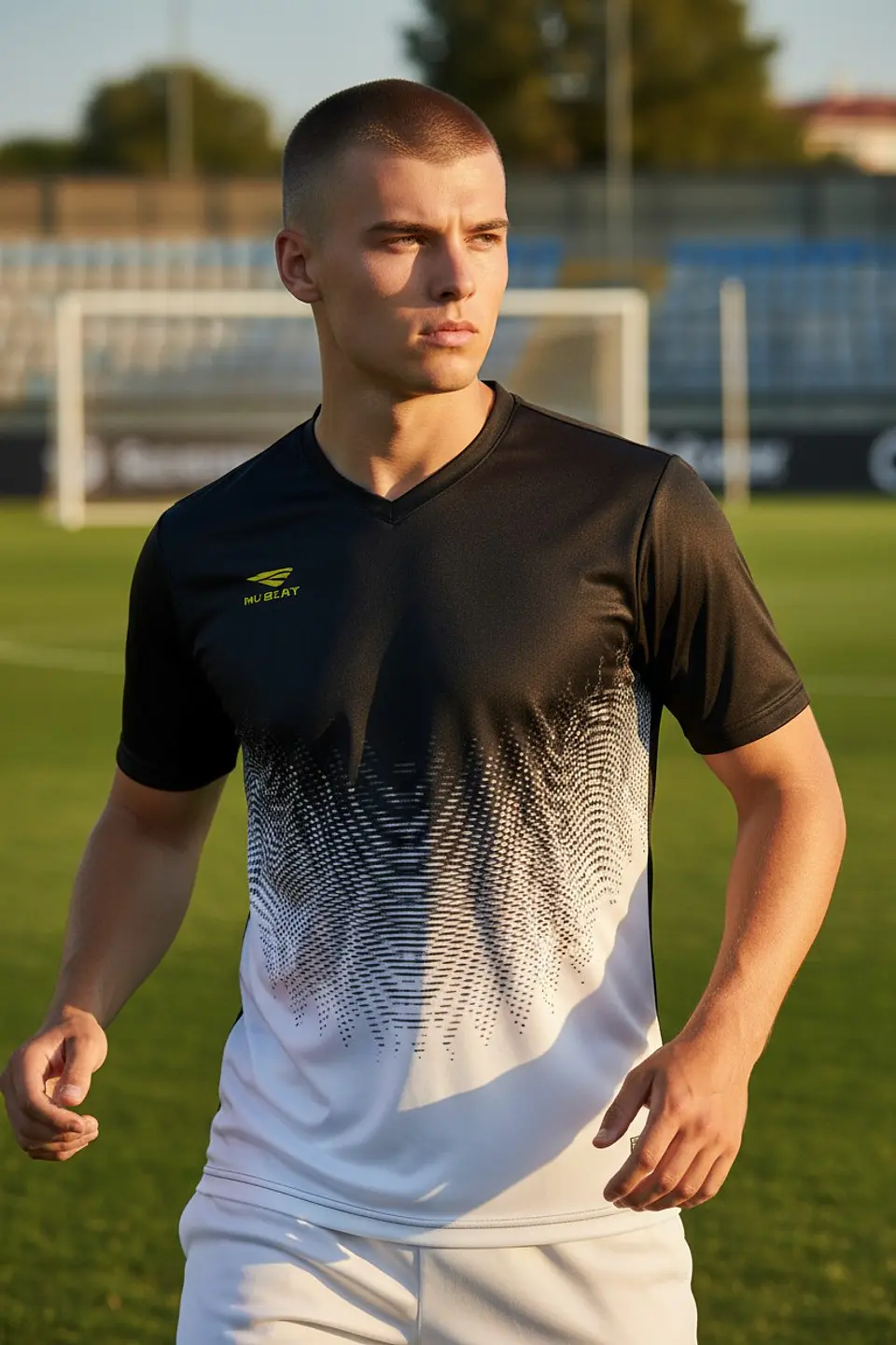 Polera Penalty Prisma Negro Blanco 5