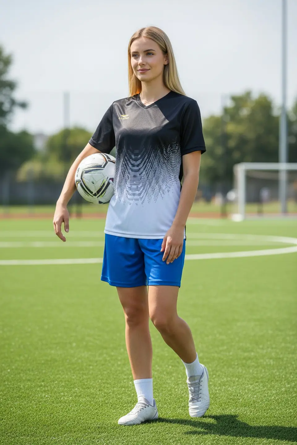 Polera Penalty Prisma Negro Blanco 6
