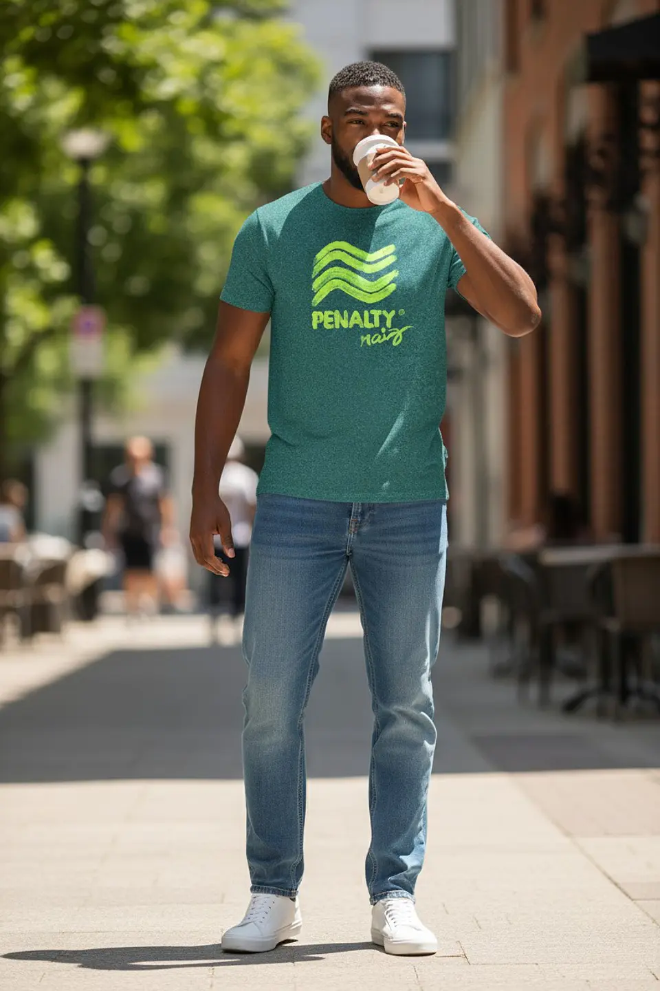 Polera Penalty Raiz Brush Petroleo 2