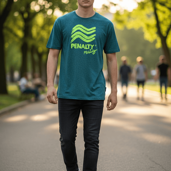 Polera Penalty Raiz Brush Petroleo 5