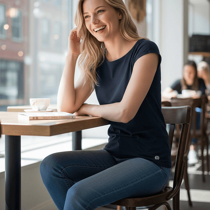 Polera Penalty Raiz Mujer Azul Oscuro 2