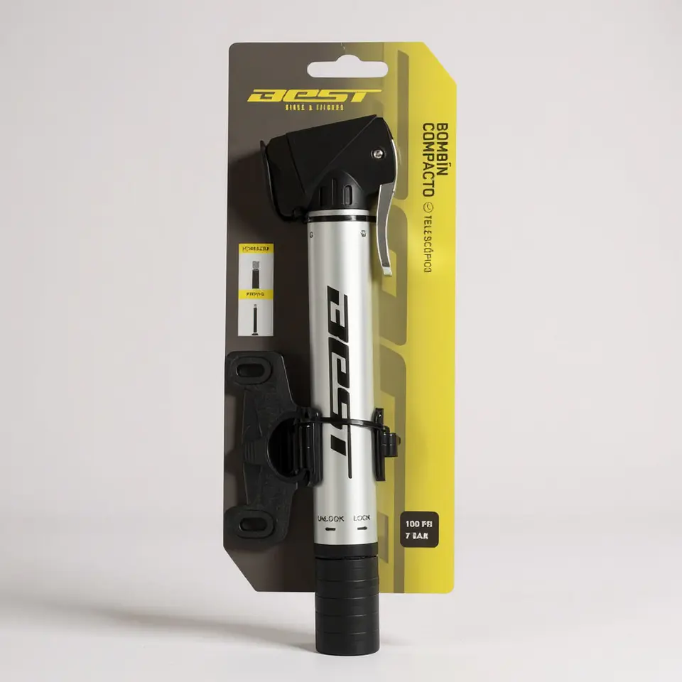 Bombin para Bicicleta Aluminio Best con Mango y Manometro 1