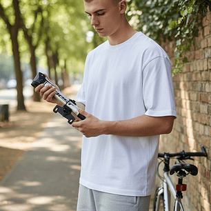 Bombin para Bicicleta Aluminio Best con Mango y Manometro