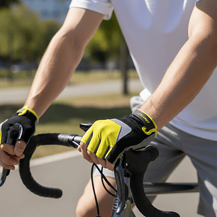 Guantes de Ciclismo Corto Best Amarillo/Negro 