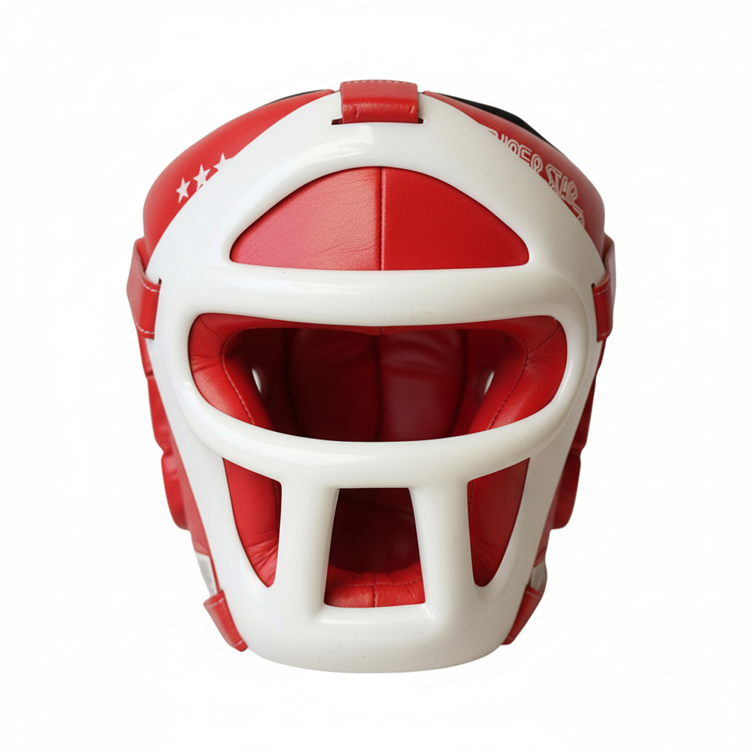 Cabezal de Artes Marciales Super Star con Rejilla Rojo 1