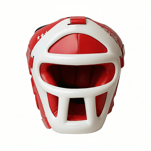 Cabezal de Artes Marciales Super Star con Rejilla Rojo