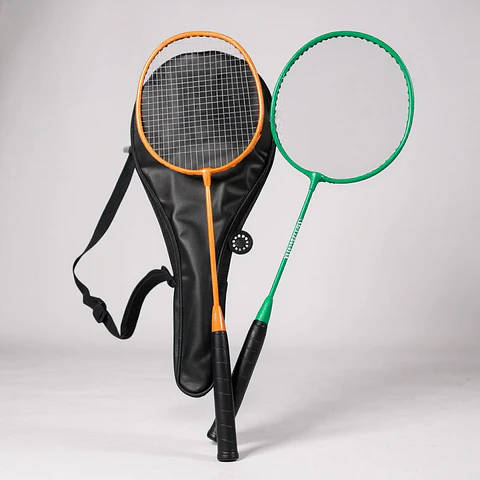 Set de Badminton 2 Raquetas Aluminio c/funda 3/4