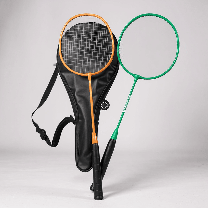 Set de Badminton 2 Raquetas Aluminio c/funda 3/4 1