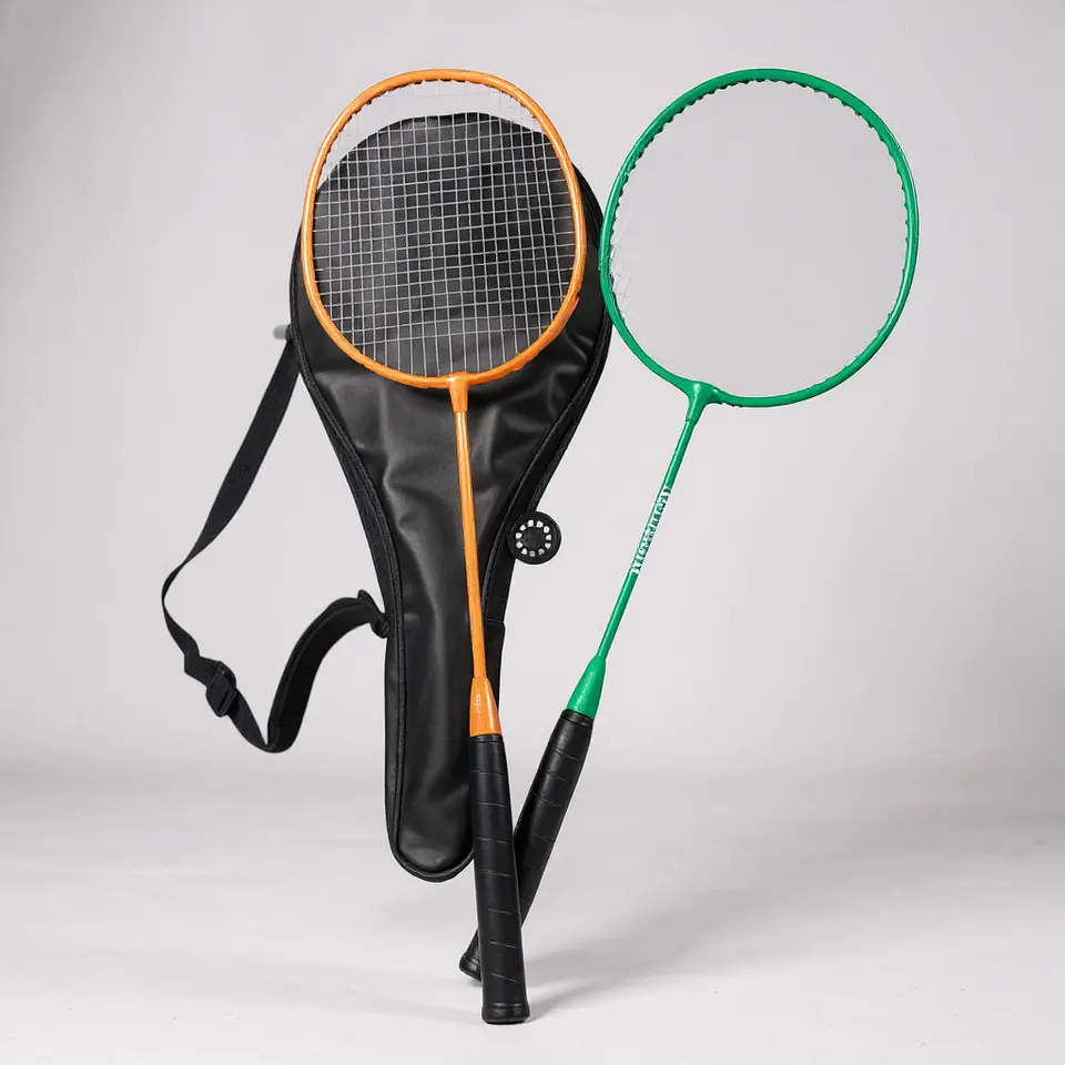 Set de Badminton 2 Raquetas Aluminio c/funda 3/4 1