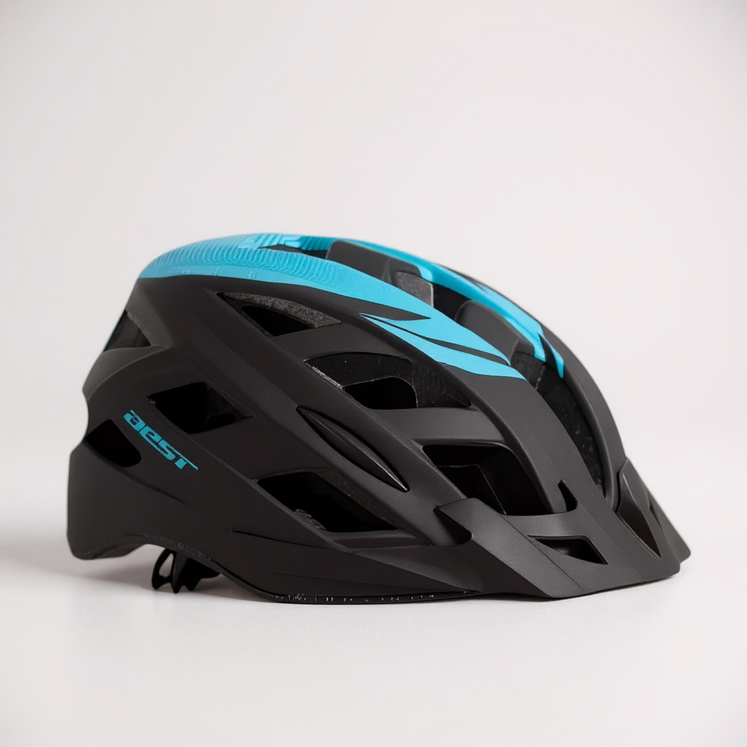 Casco de Ciclismo Best 37165 con Luz NG/AZ  1