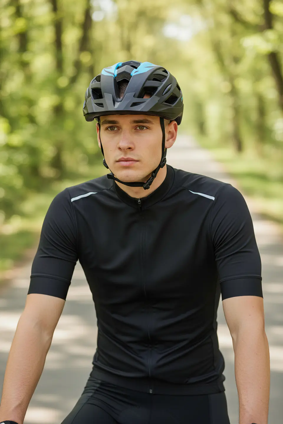 Casco de Ciclismo Best 37165 con Luz NG/AZ  4