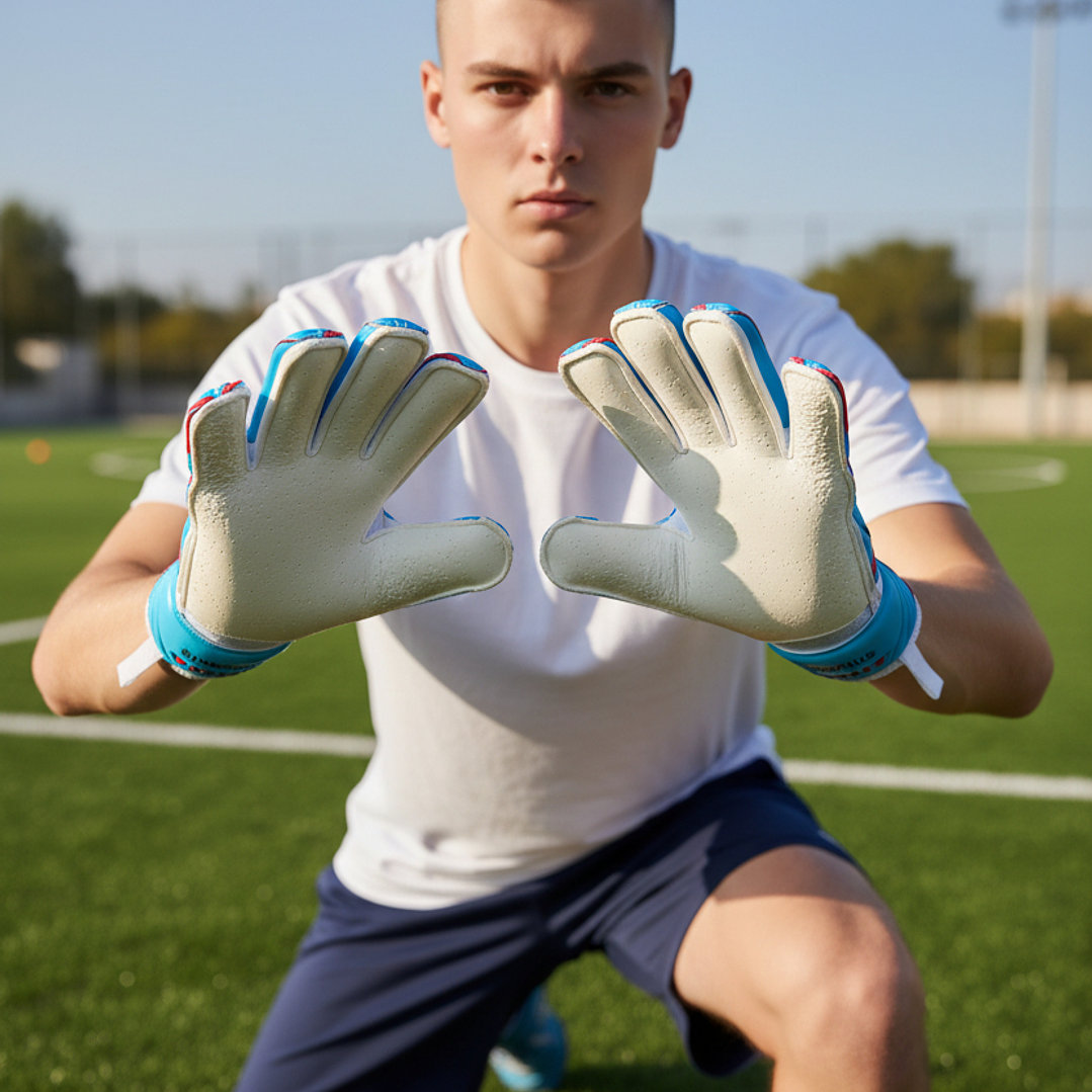 Guante de Arquero Olymphus Apolo Blanco-Azul  2