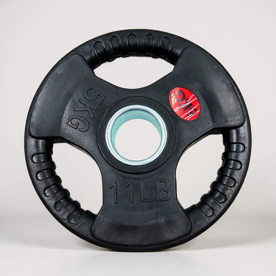 Disco Olimpico de Goma Circular con Aza 5 Kg 1