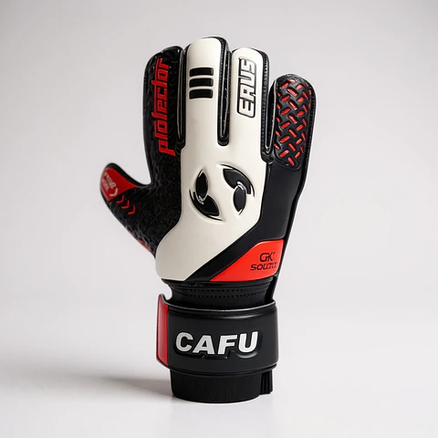 Guante de Arquero Cafu Protector Erus Ferula Negro Rojo 