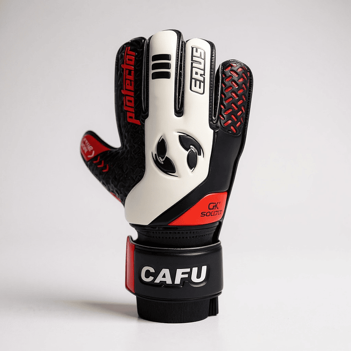 Guante de Arquero Cafu Protector Erus Ferula Negro Rojo  2