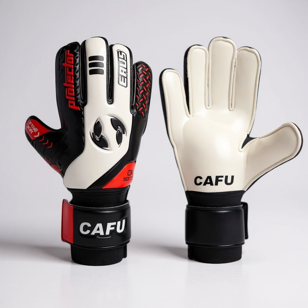 Guante de Arquero Cafu Protector Erus Ferula Negro Rojo  5