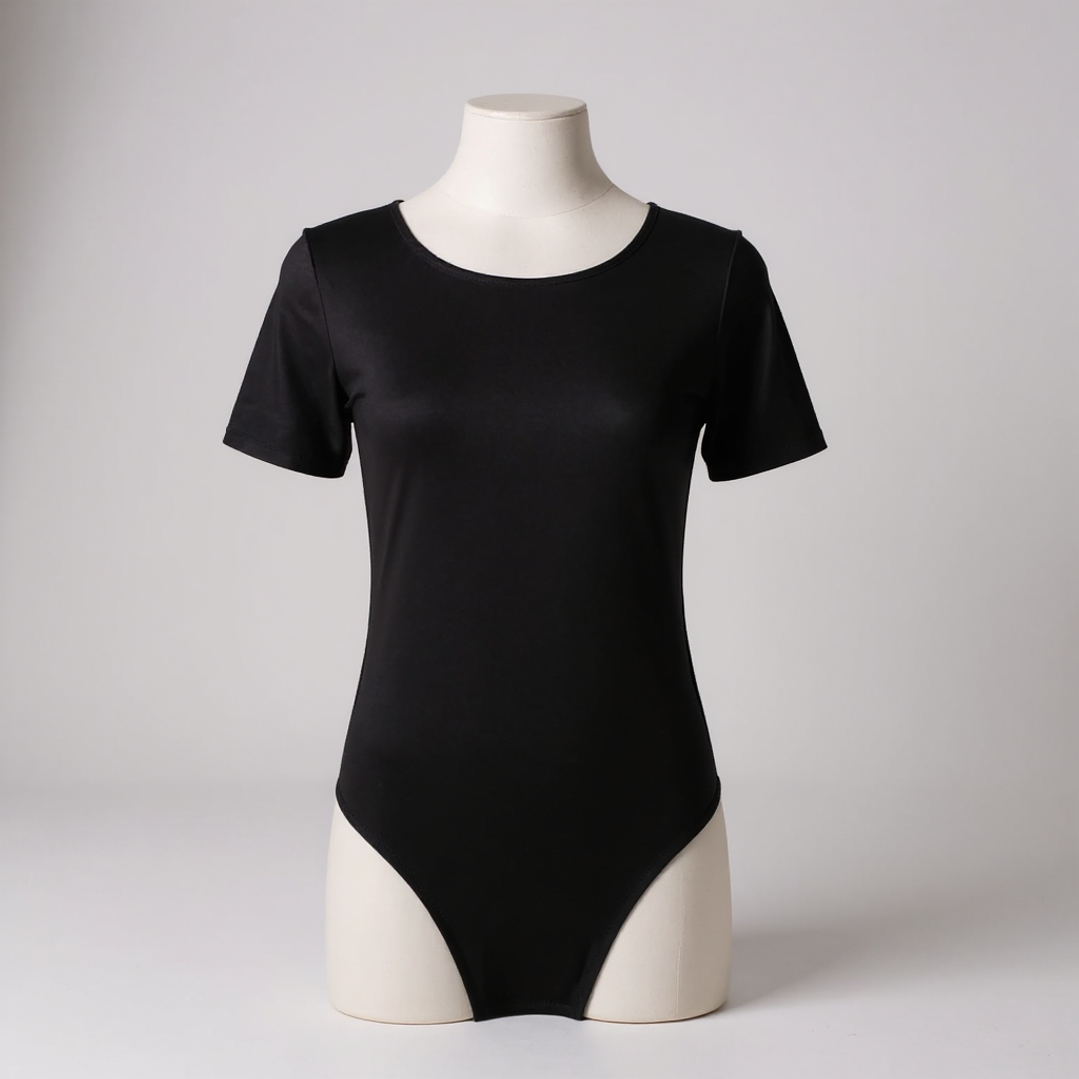 Malla de Gimnasia  Lycra Manga Corta Negro  1