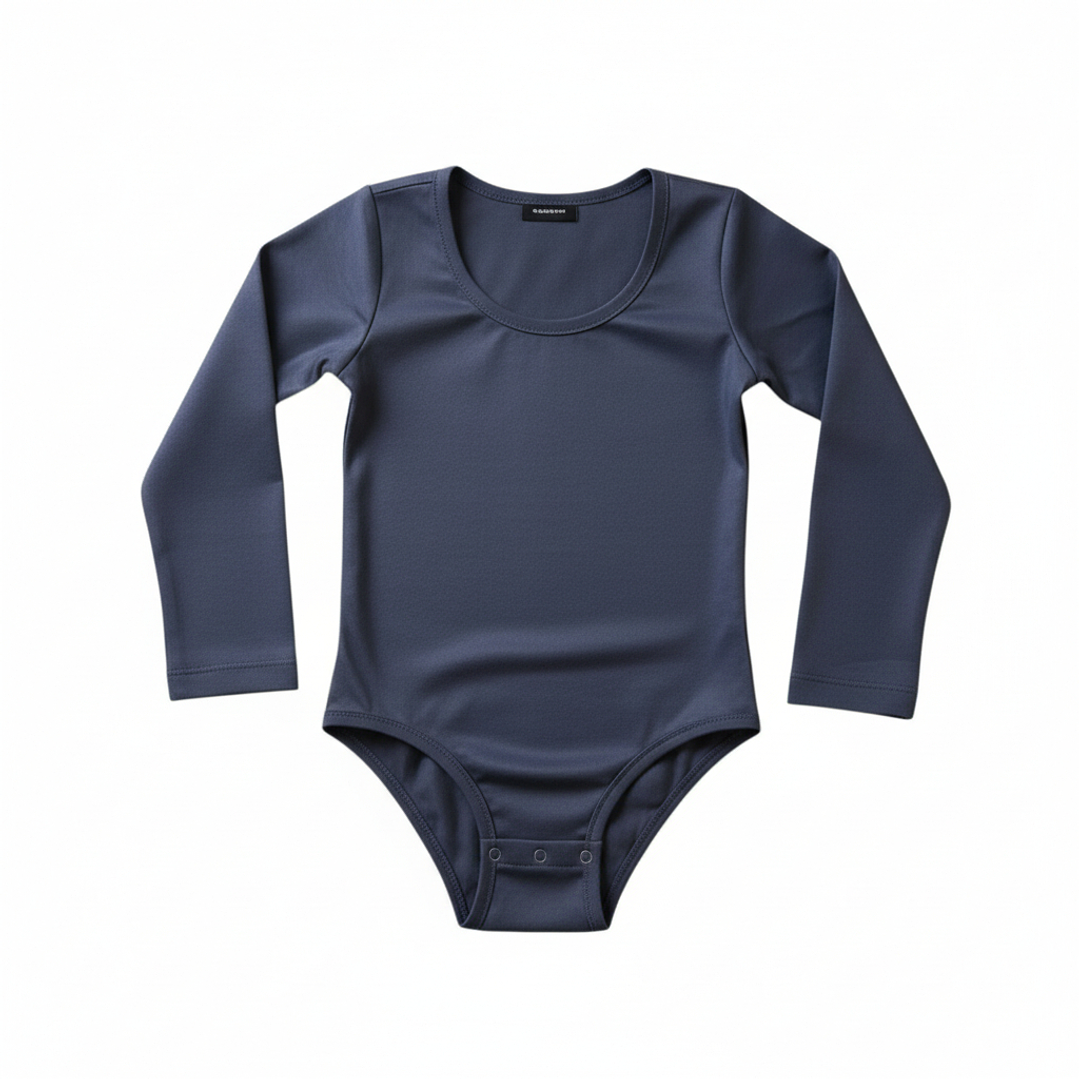 Malla de Gimnasia Lycra Manga Larga Azul  1