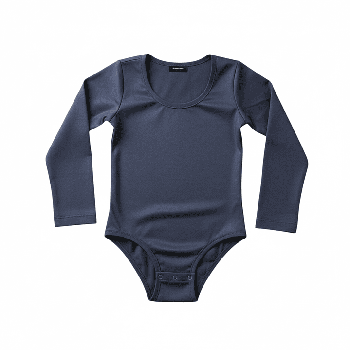 Malla de Gimnasia Lycra Manga Larga Azul  1