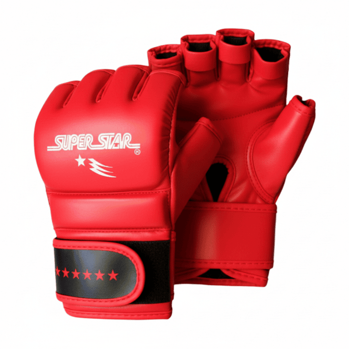 Guantillas de MMA Super Star Rojo  2