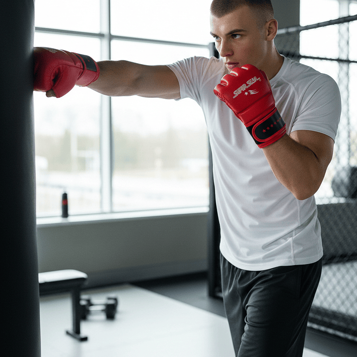 Guantillas de MMA Super Star Rojo  3