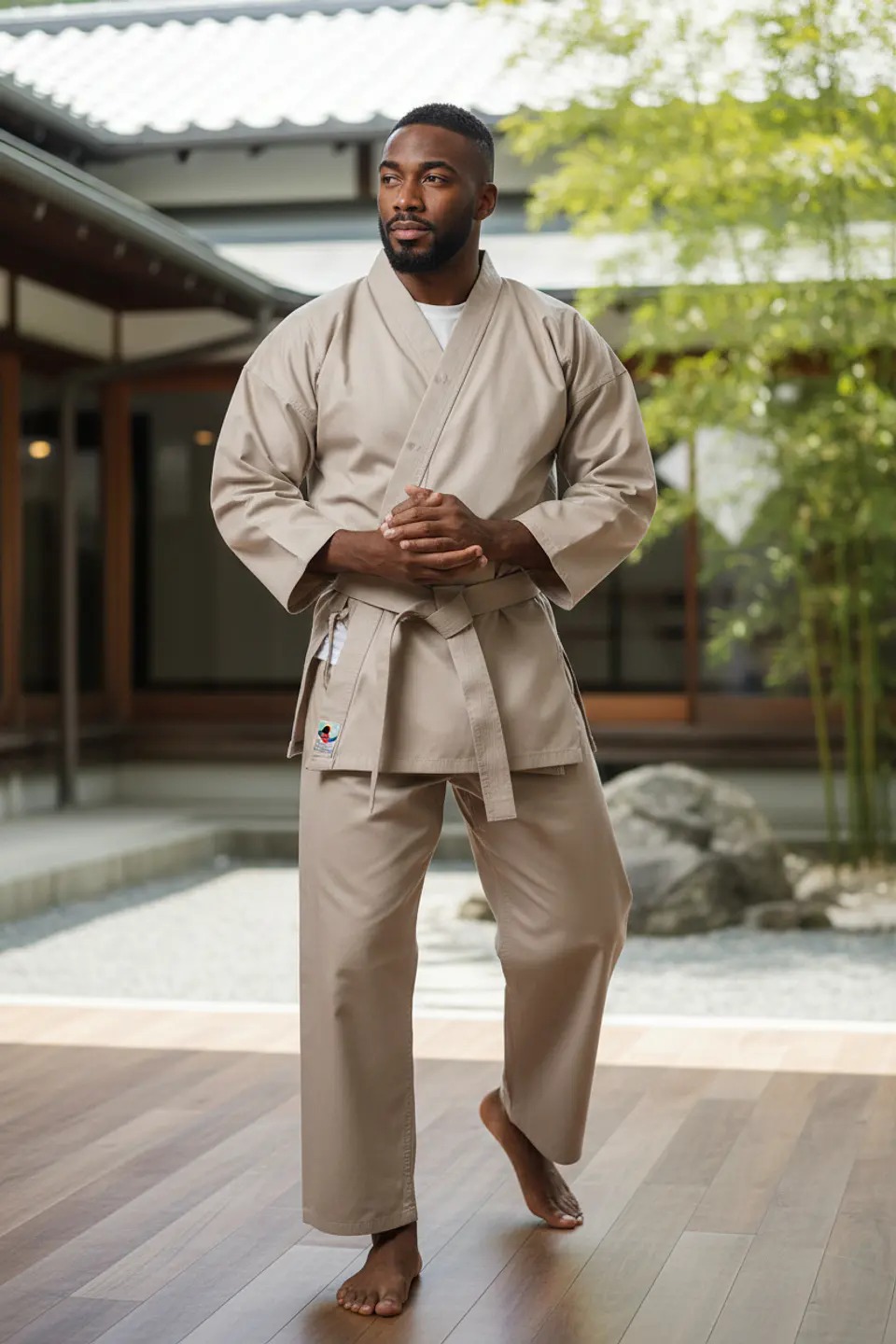 Traje de Karate Okami Blanco 150 cm 3