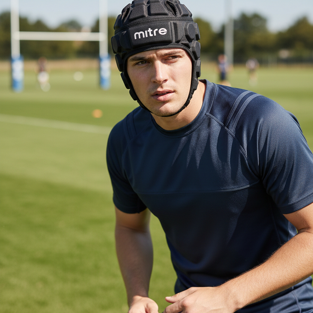 Casco de Rugby Mitre Premier Negro 3