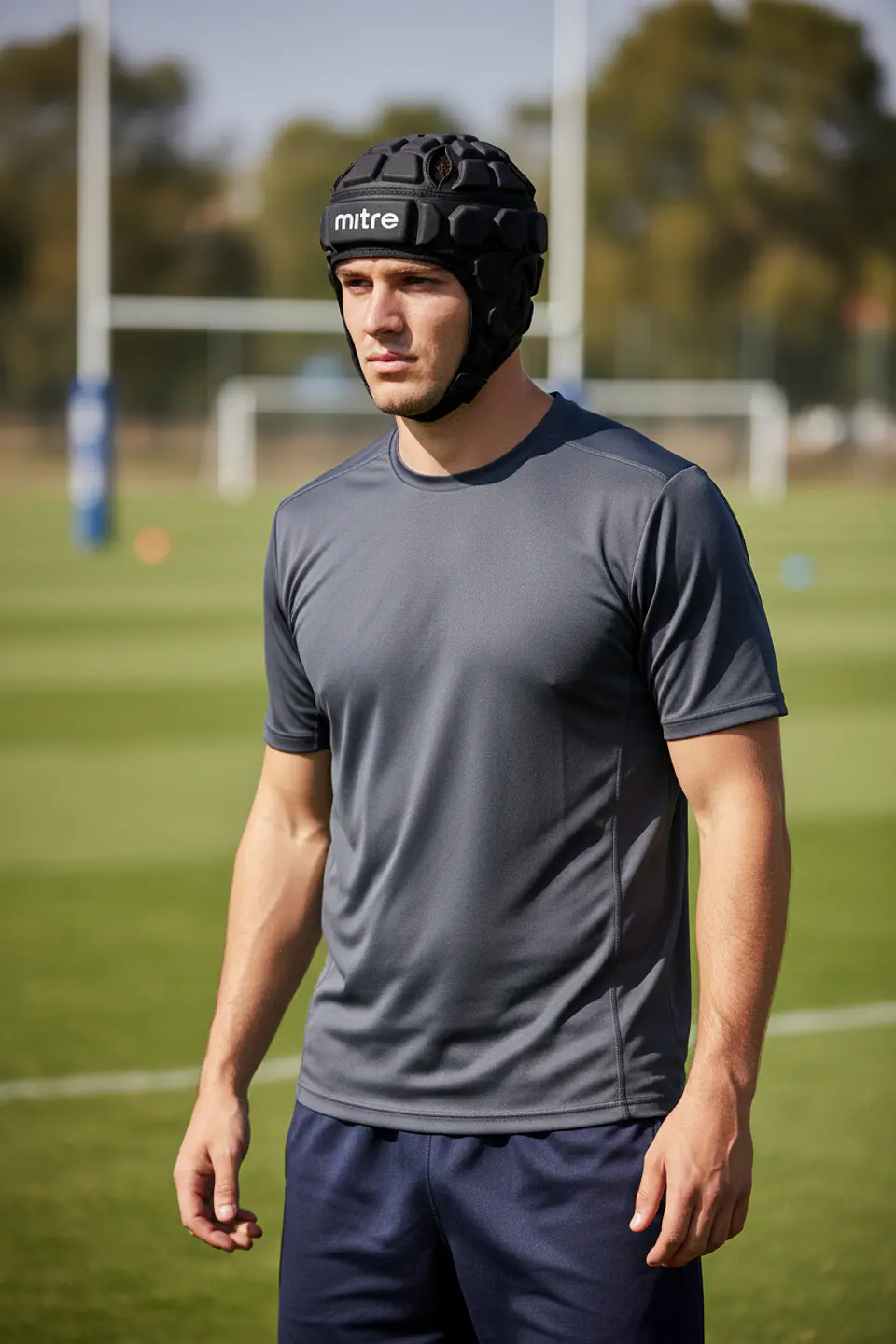 Casco de Rugby Mitre Premier Negro 4