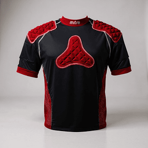Hombrera de Rugby Mitre Premier Academy Armour Negro-Rojo