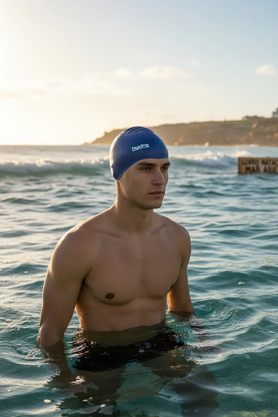 Gorro de Natacion Hydro 804 Silicona Super Soft Azul 3