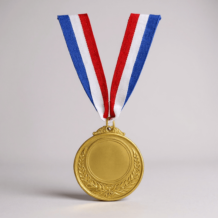 Medalla Generica Dorada MD216 c/Cinta Tricolor 1