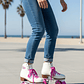 Patin Artistico Holly Sport Base Goma Color Crema Rosado - Miniatura 3