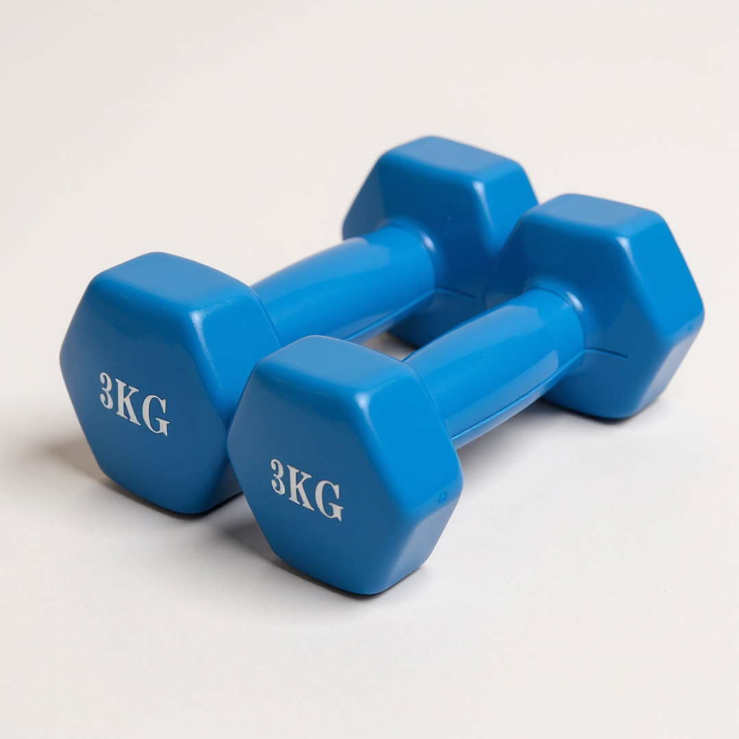 Mancuernas Vinilo Nacional 2x3 kg 1