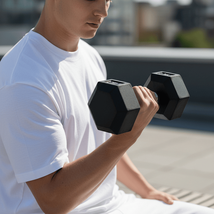 Mancuerna Hexagonal Goma 5 kg 4