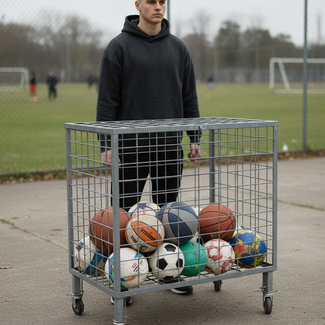 Carro Porta Balon Tipo Jaula 100x75x75 cm 3