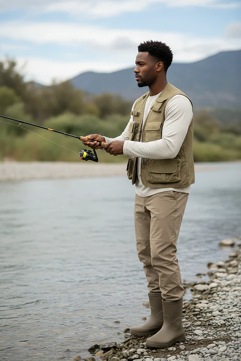 Chaleco de Pesca Beige