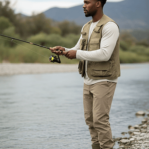 Chaleco de Pesca Beige