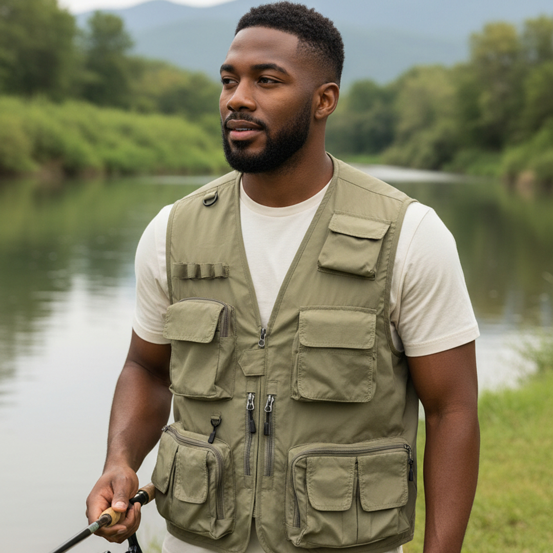 Chaleco de Pesca Beige 3