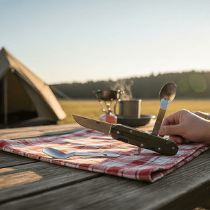 Set de Cubiertos de Camping Nautika Timber