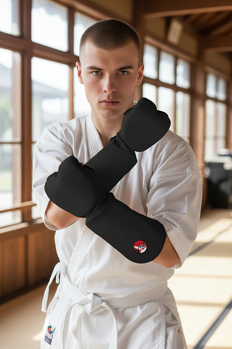 Protector Antebrazo de Taekwondo Okami Elasticado Negro