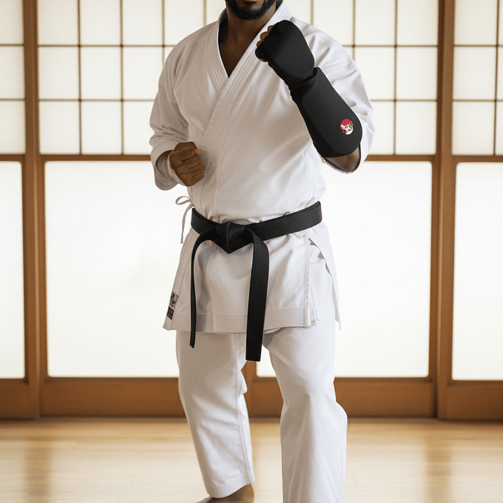 Protector Antebrazo de Taekwondo Okami Elasticado Negro 3